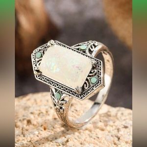 1pc Fashionable Stone Decor Ring For Women For Daily Decoration